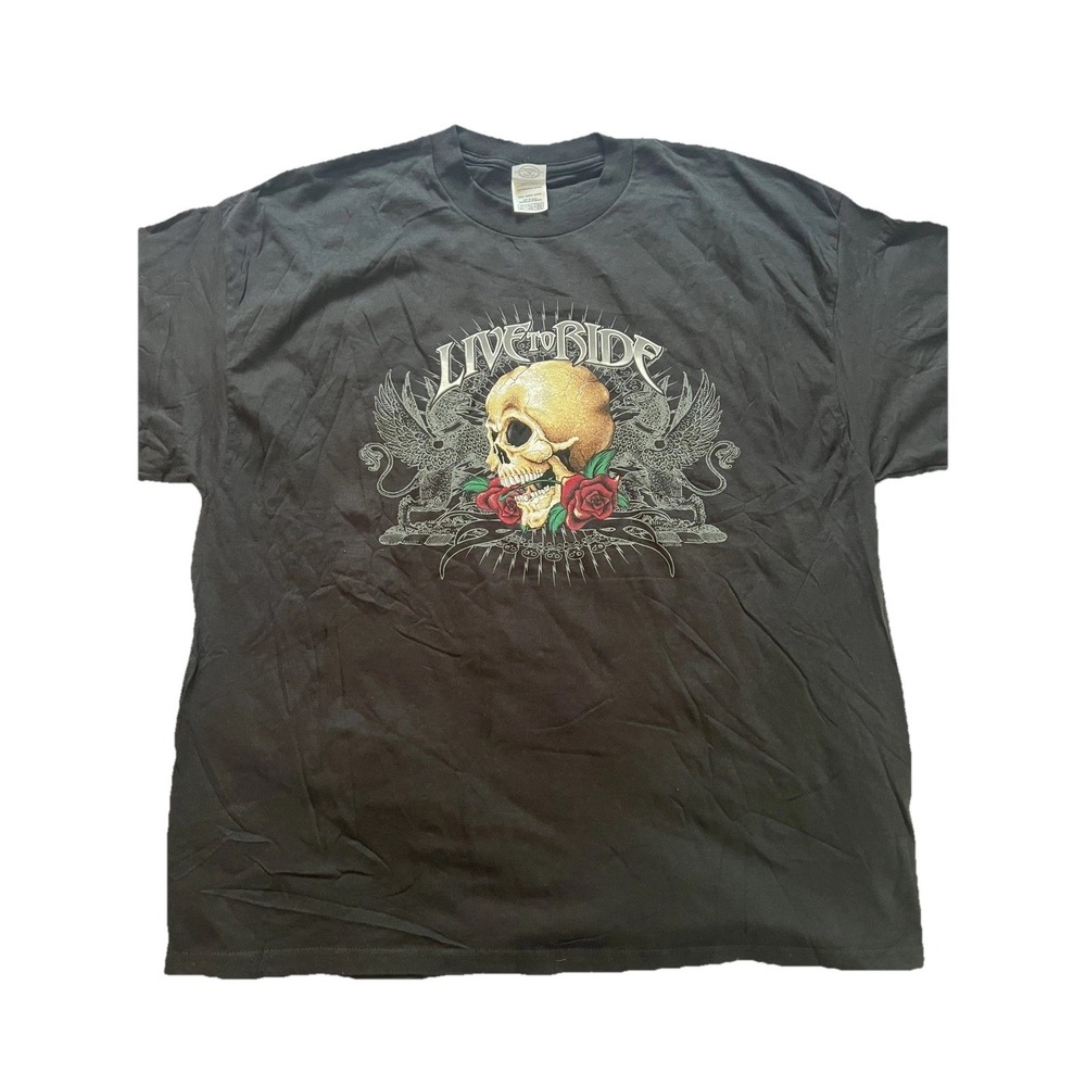 Born to Ride Biker Motorcycle‎ Motorbike Mens T-Shirt 2XL 100% Cotton - (a17)